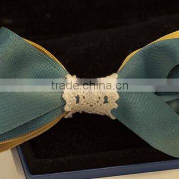 Kids Hair Ribbon Bows Customized Lace Material Ribbon Hair Bow For Girls photo-4