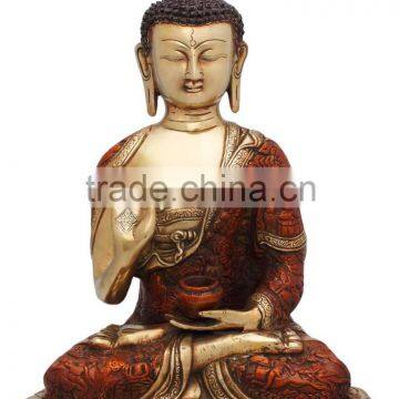 Blessing Buddha Life Story Carved 12"