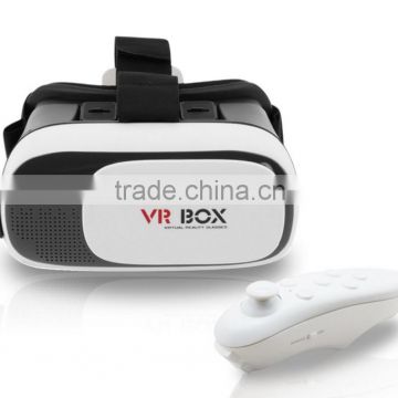 Hot New google cardboard Virtual reality headset VR box 2.0 for 3D game/film/Adult vedio with bluetooth controller gamepad