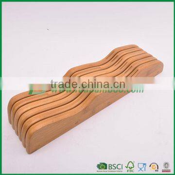 FB1-7023 wave-shape bamboo knife block