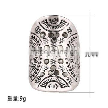 Ethnic Vintage Jewelry Zinc Alloy Rhinestone New Design Gold Finger Ring for Women photo-3