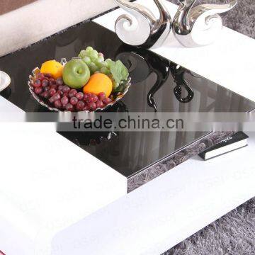 MDF Coffee Table White High Gloss Center Table photo-4