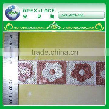 flower sharp sequins tape for garment