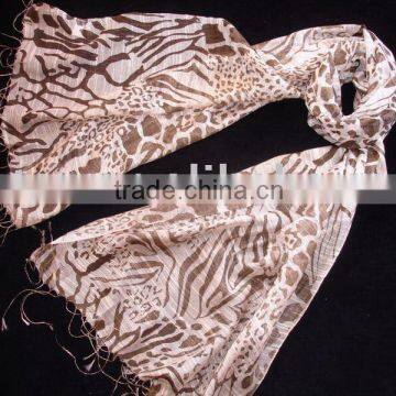 2012 hot sale lady 100%polyester Printing Pashmina Scarf