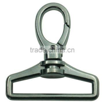 New design black nickel plated metal spring snap hook for 38mm/1.5 inches webbing strap