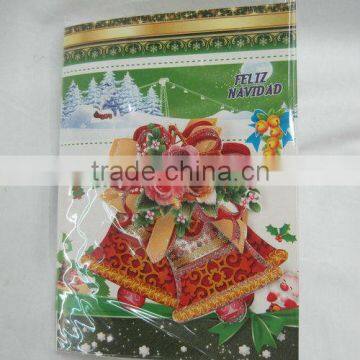 Xmas bell picture music cards /music Paper card/christmas gifts