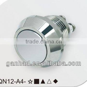 Flat LED resetable push button switch