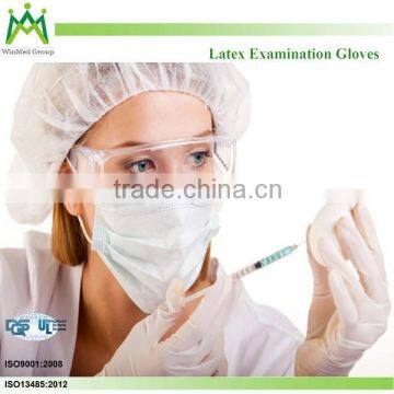 Non sterile Powdered and powder free disposable latex gloves