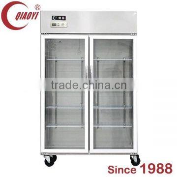 900L 2 Full Glass Doors Refrigerator, Restaurant kitchen equipment