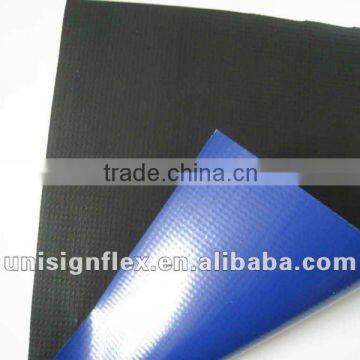 Double color blue/black PVC tarpaulin