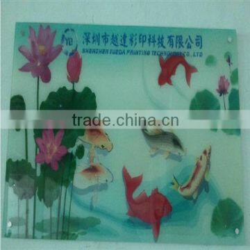 100% Direct Print on organic glass digital flatbed printer