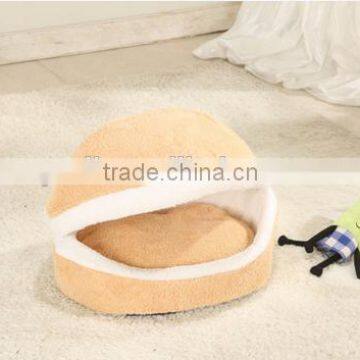 Wholesale Hamburger Style Shell Nest Windproof Waterproof Removable Pet Cat Bed House Thermal Hiding photo-5
