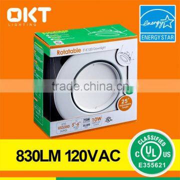 UL Energy Star Approved 5 In. and 6 In. 2700k White Led Recessed Trim Rotatable Downlight photo-3