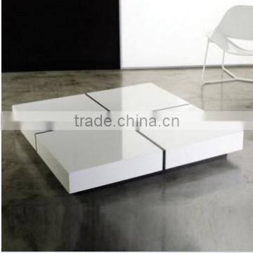 coffee table white lacquer living room