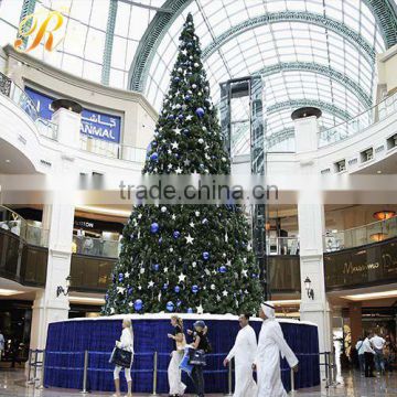 Mall entrance decorating commercial Christmas tree