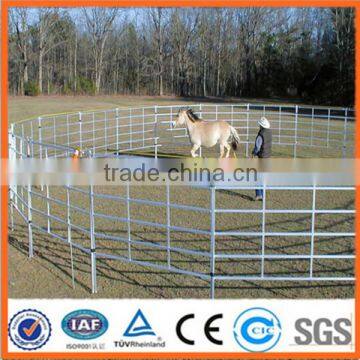 New galvanized metal horse livestock farm fence