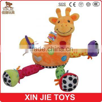 Custom Squeaky Deer Soft Baby Toy Good Quality Plush Baby Toy With Bell photo-3