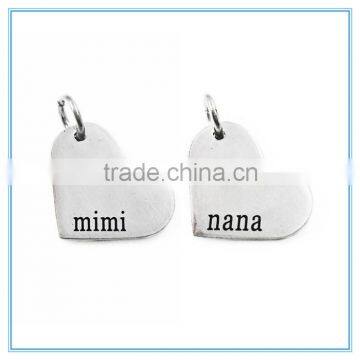 Mimi / Nana Heart Pendant Stainless Steel