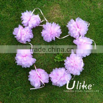 Christmas favor tissue pom garland Christmas decoration items