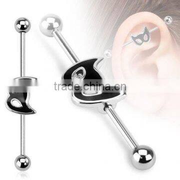 316L Surgical Steel Cat Industrial Barbell