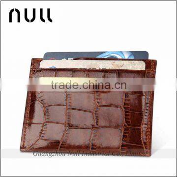 Hot Selling Fashion Design Crocodile Credit Card Wallet pu Leather Sim Card Holder photo-3