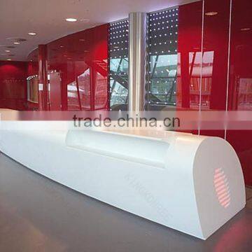 unique design solid surface large size reception counter