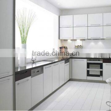 prefabricated/lastest/colour/ cheapest MDF faced in PVC membrane kitchen cabinets