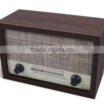 vintage radio with built-in speakers