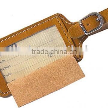 leather luggage tag