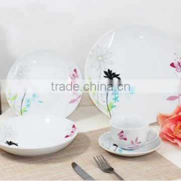 Fine ab grade porcelain white luxury porcelain dinner set