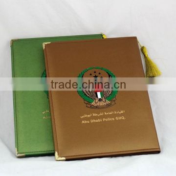 2015 best sale A4 leather certificate holder customized A4 certificate holder best quality A4 leather certificate holder