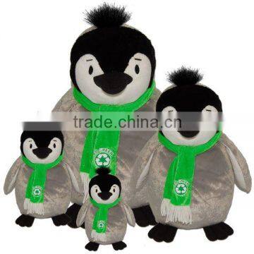 9" promotional stuffed plush sea bird toy with scarf