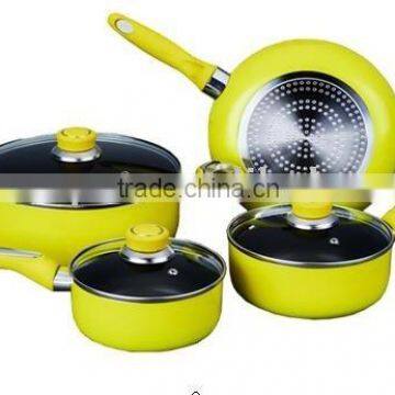 7 pcs aluminum non stick cookware set