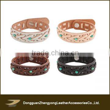 Janyo Wholesale Custom Bead Fashion Leather Hand Band