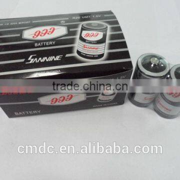 Battery R20 UM-1 1.5V zinc carbon cell um1