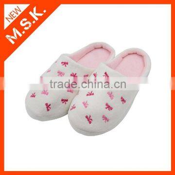 White With Pink Dot Boot Lady Indoor Slipper