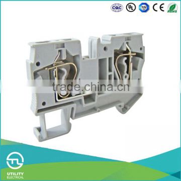 UTL Gray 2 Way Spring Terminal Block Connector 5.0-10mm Spacing As Terminator And Wire Connector For Electronics