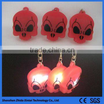 flash light LED silicone custom production keychain