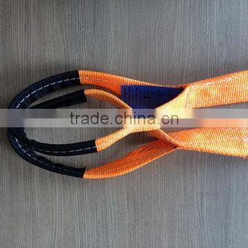 8T heavy-lift Polyester webbing sling with eye hook for lifting cargo