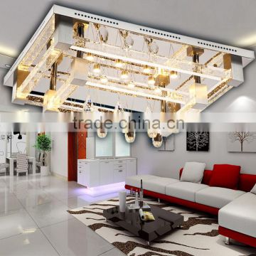 High-end Crystal Point Ceiling Lights 230V Stainless Steel Living Room Crystal Chandelier