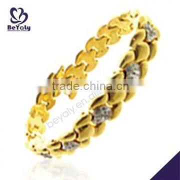 China Manufacturer 2015 Latest Stainless Steel Amber Stone Bracelet