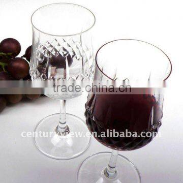 Elegant glass goblet drinking clear tall glass cups