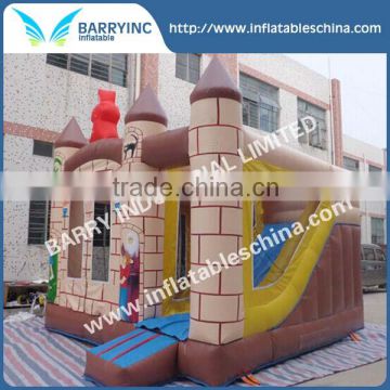 Funny mini inflatable trampoline park with slide