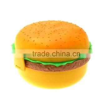 Hamburger Shape Plastic Bento Lunch Box with Fork Spoon