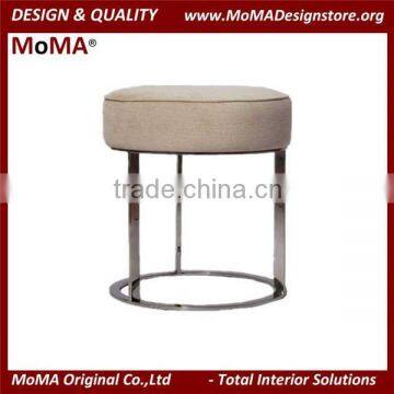 MA-YT110 Custom Make Round Metal Frame Fabric Stool For Hote