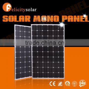 2016 Guangzhou Felicity Grade A 260w mono black solar pv panel module