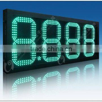 custom design led 7-segment any inch time/date/temperature signs, red color led digital clock red display sings