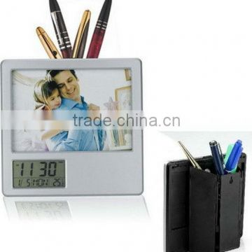 3 in 1 multi photo frame with plastic pen holder