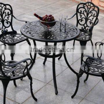 Hot sale! Butterfly table with four chairs cast aluminum patio furniture