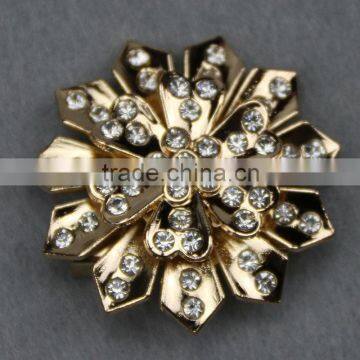 New Metal Alloy Rhinestone Brooch Pin